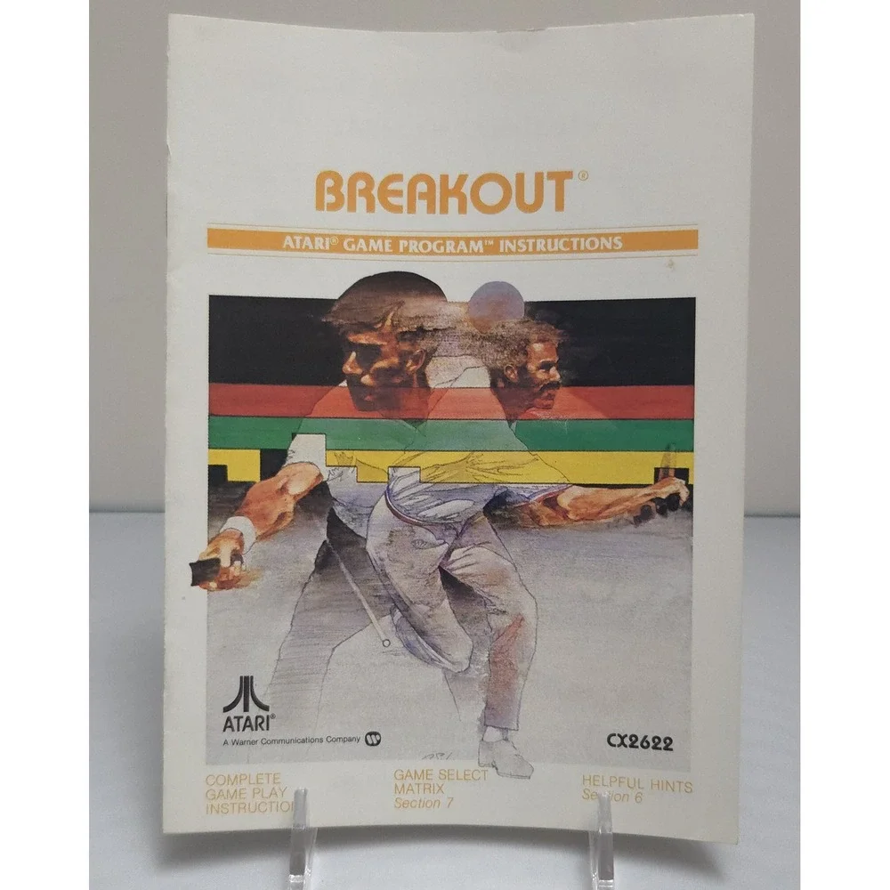 Breakout (1978 Atari 2600) Cartridge & Manual - Clean‎ Tested & WORKING